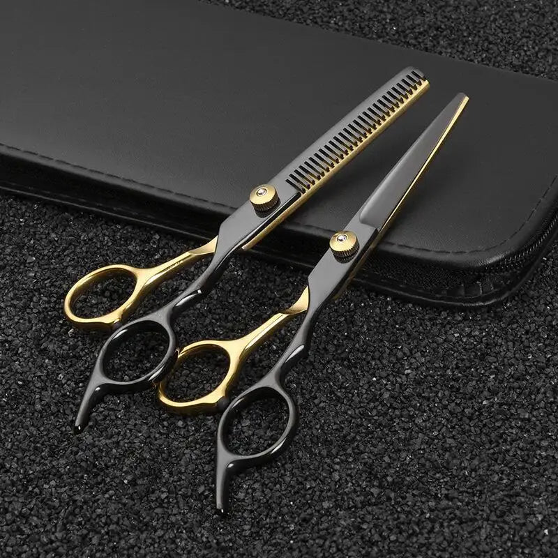 6.5 Inch Pet  Grooming Scissors Kit  Cat Hair Thinning Shear Pet Scissors Set Blackgold  Dog Scissors