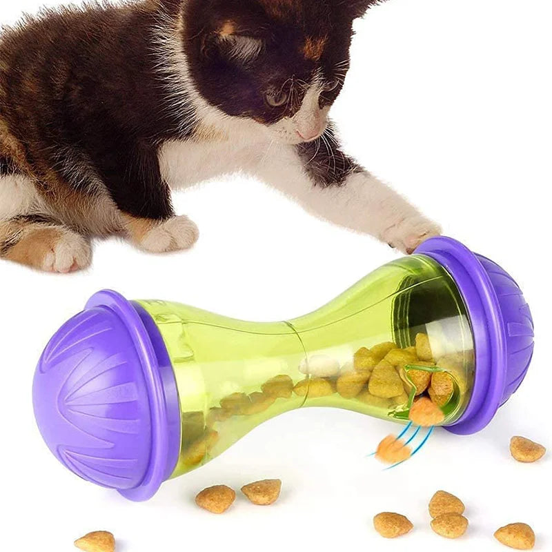 Cat  Mice Food Tumbler Cat Food Toy Ball Interactive Cat Food Feeder Leak Food Interesting Plastic Cat Food Dispenser Pet Toy