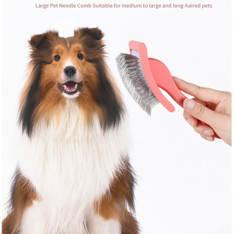 Pet Grooming Hair Remover Brush Manual Household Beauty Hairbrush Long Handle Professional Reusable Deshedding Rake