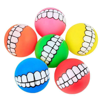 Rubber Dog Toys Squeaky Cleaning Tooth Dog cat Chew Toy Small Puppy Toys Ball Bite Resistant Pet Supplies Petshop Diameter