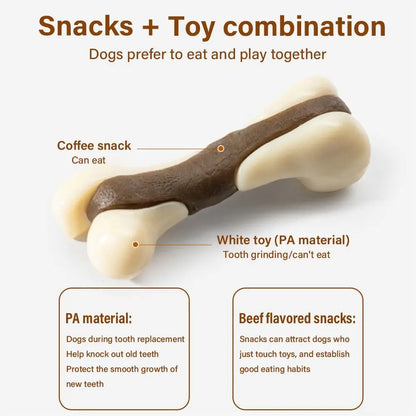 Nylon + Cowhide Dog Bone Pet toys Natural Non-Toxic Anti-bite Molars Puppy Toys Pet Chew Game Durable Dental Care Sticks