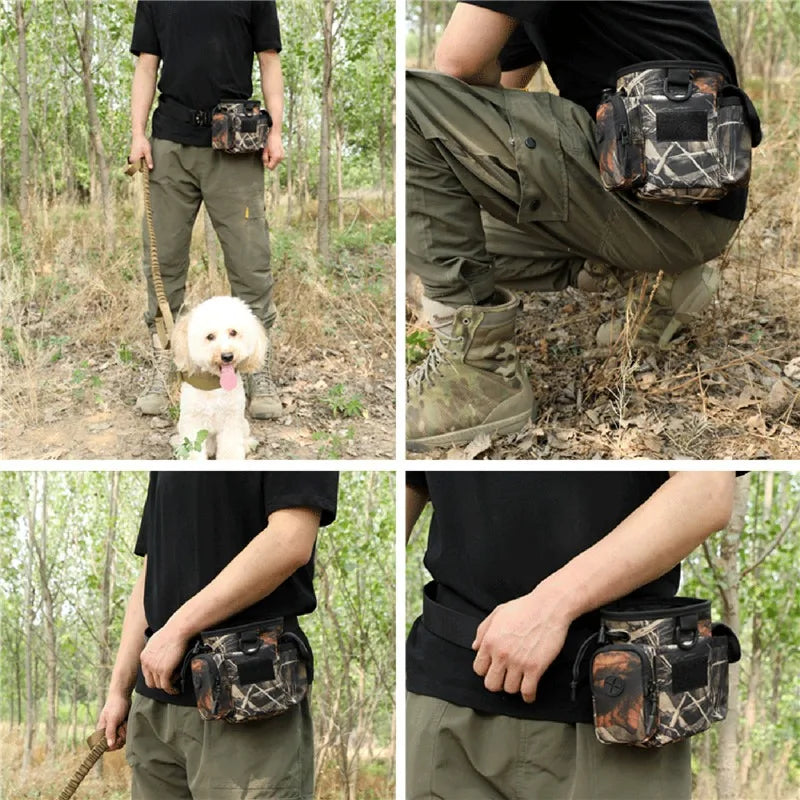 Portable Dog Treat Bag Outdoor Dog Treat Pouch For Training Feeding Bag Large Capacity Pet Trainer Waist Bag Dog Supplies