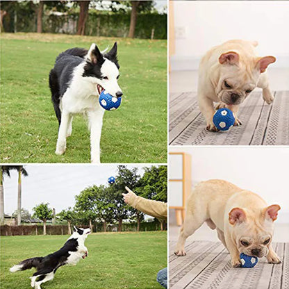 Pet Dog toy ball latex Durable Prevent damage Dog chew toy Squeak Chase Interesting Puppy toy Improve IQ Pet supplies