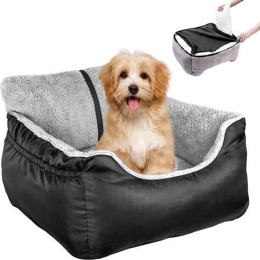 Pet Car Seat for Large Medium Dogs Washable Dog Booster Pet Car Seat Detachable Dog Bed for Car Back Seat Pet Travel Carrier Bed