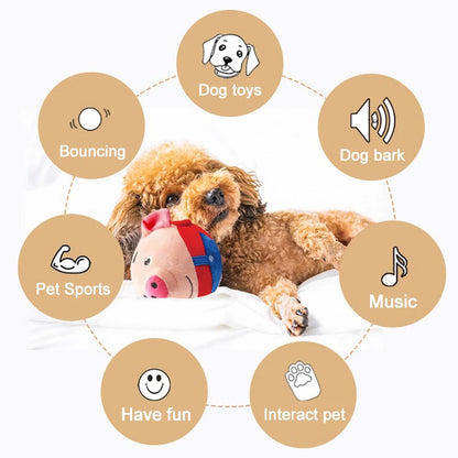 Plush Doll Balls Talking for Interactive Toys Accessories Bouncing Pets Pastime Dogs Electronic Pet toy dog leisure accessories